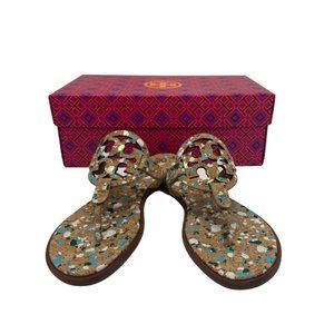 Miller Welt Flip Flop - Blue Confetti Cork, Size 6